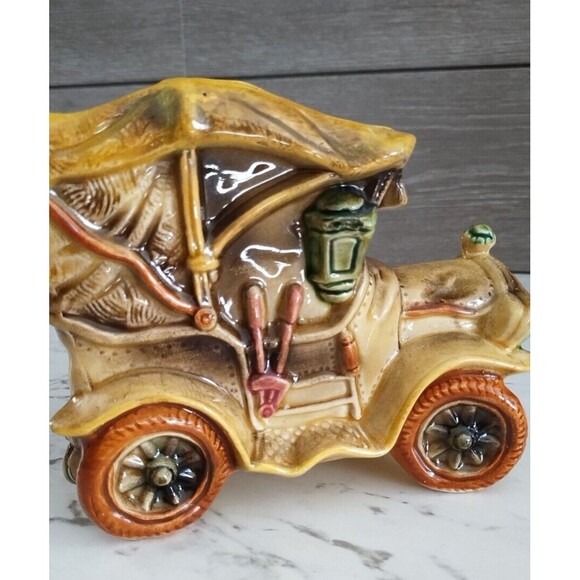 Vintage Ford Model A Ceramic Car Jalopy Automobile Planter Japan Car Collection - Picture 5 of 10
